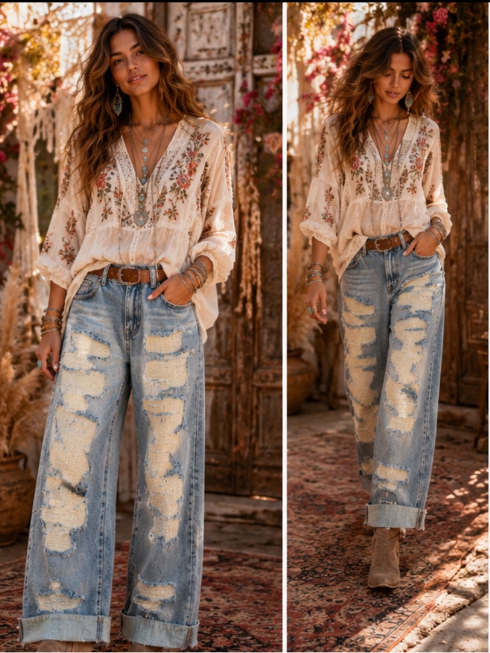 🆕 Oli & Hali Distressed Beyond Measure Denim Distressed Blue Jeans
NWOT